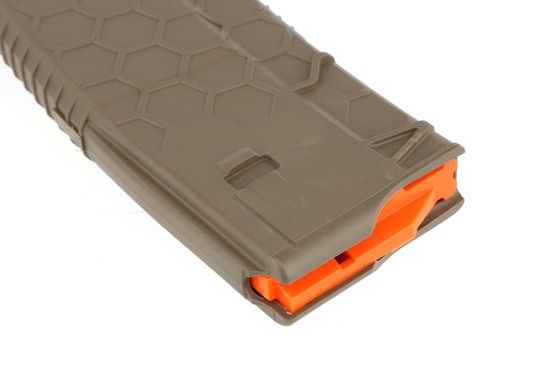 Hexmag Magazine in flat dark earth with orange follower